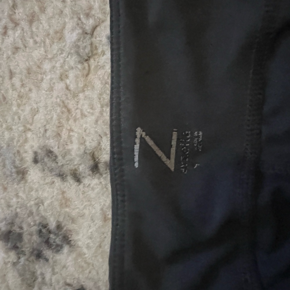 Zella gray mesh workout leggings cropped size small